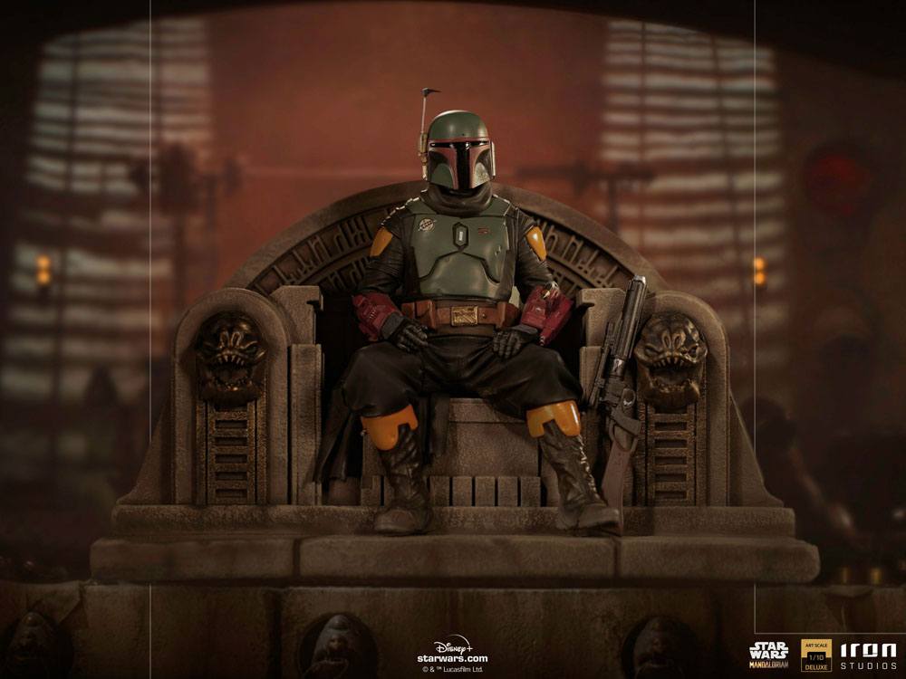 Star Wars The Mandalorian Deluxe Art Scale Statue 1/10 Boba Fett on Throne 18 cm