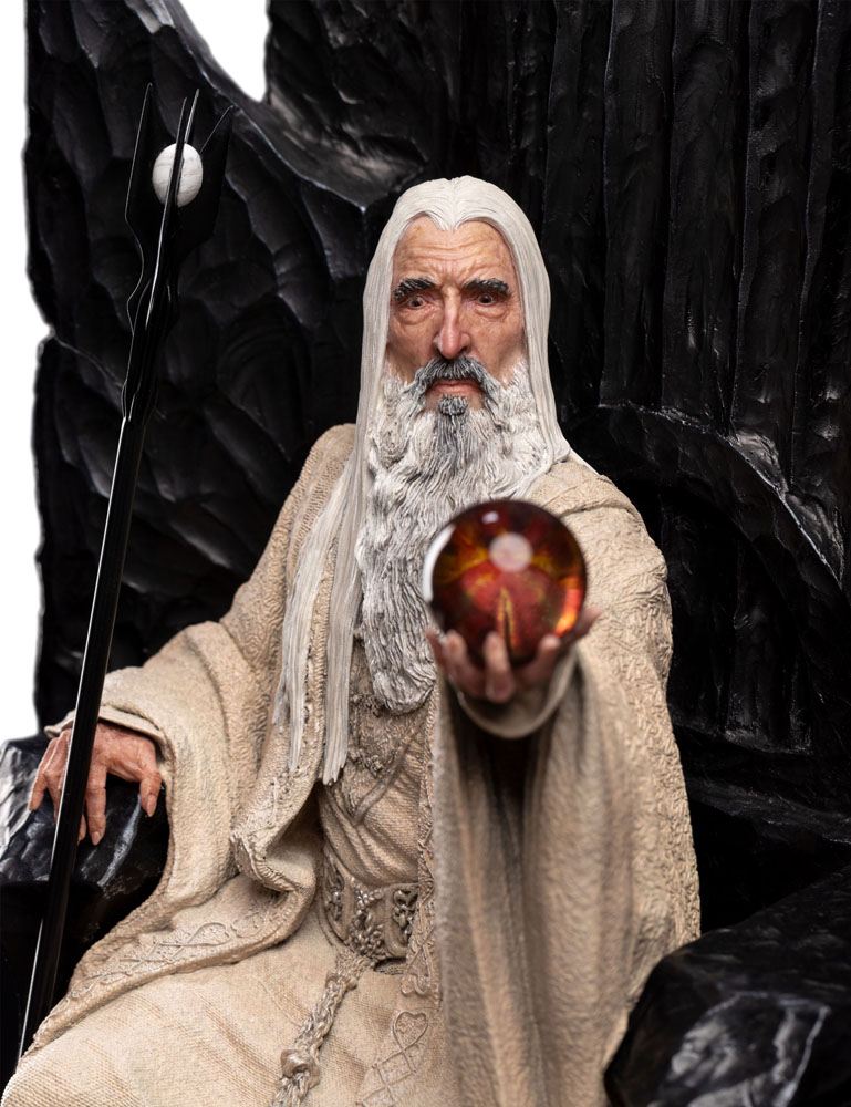 Lord of the Rings-statue 1/6 Saruman the white on the throne 110 cm