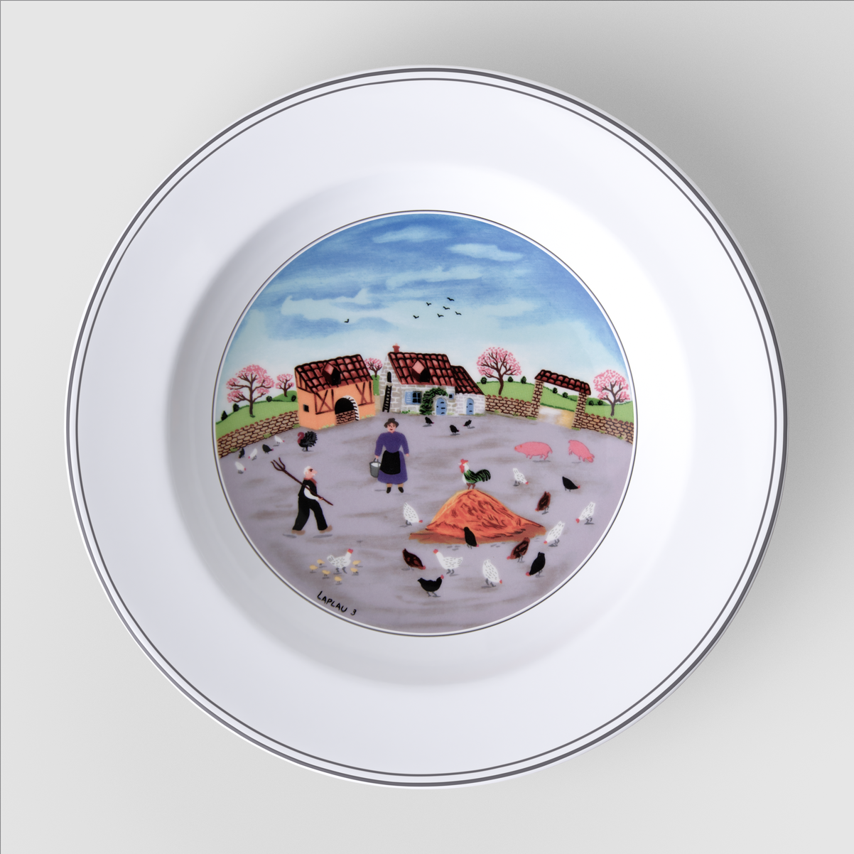 Design Naif Suppenteller / 1 Stück