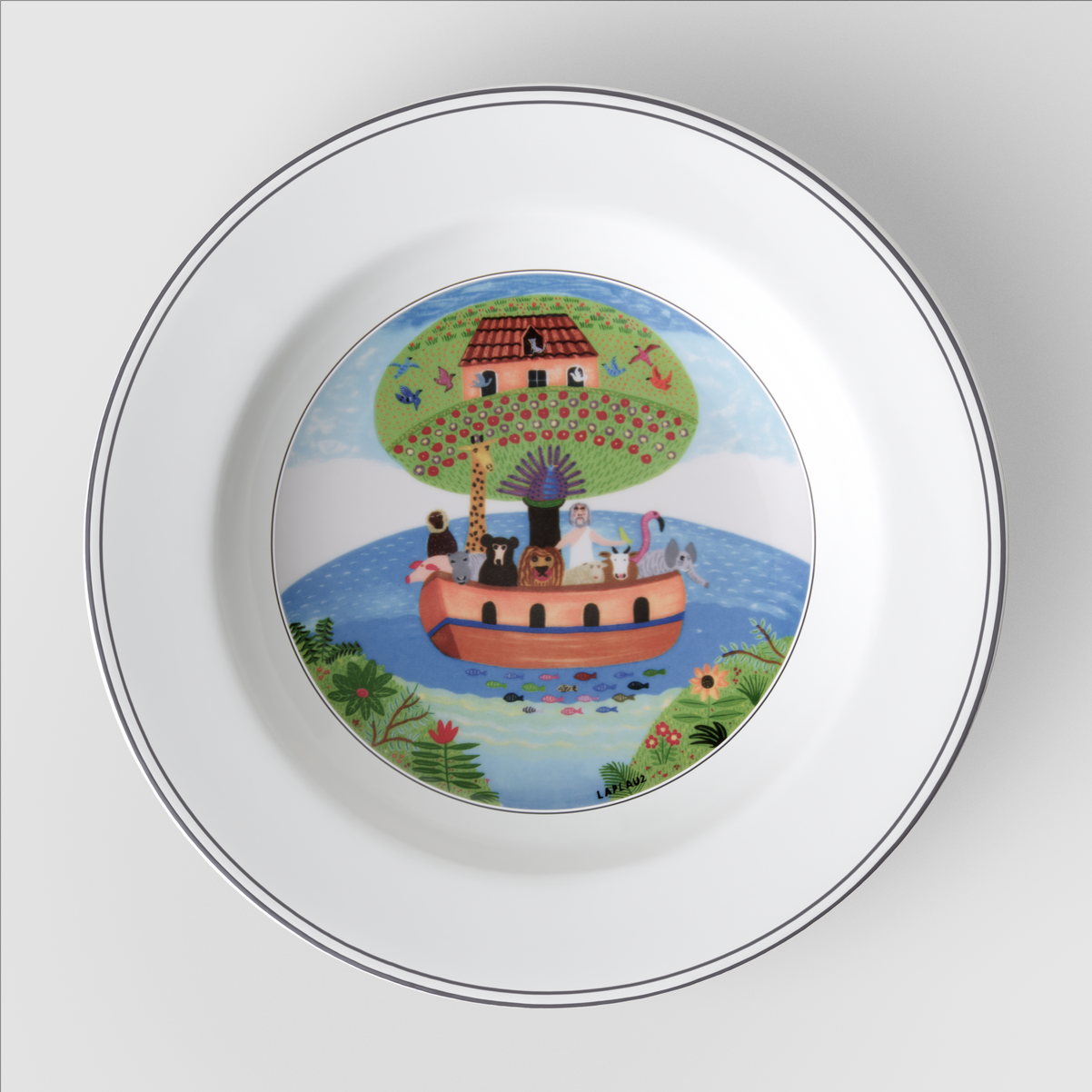 Design Naif Suppenteller / 1 Stück