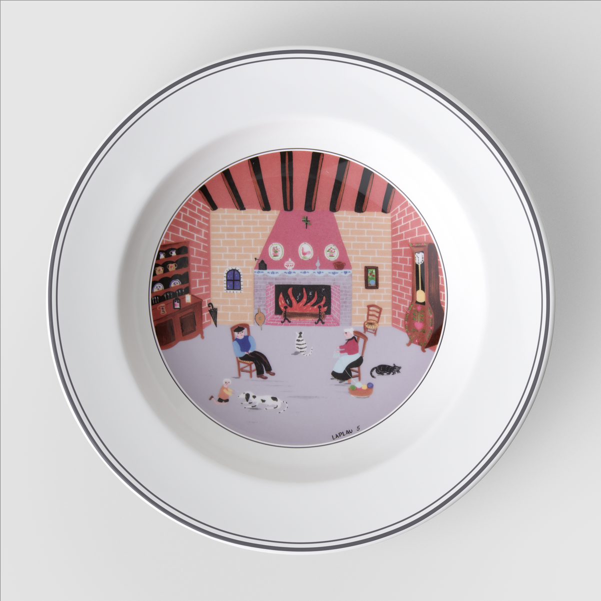 Design Naif Suppenteller / 1 Stück