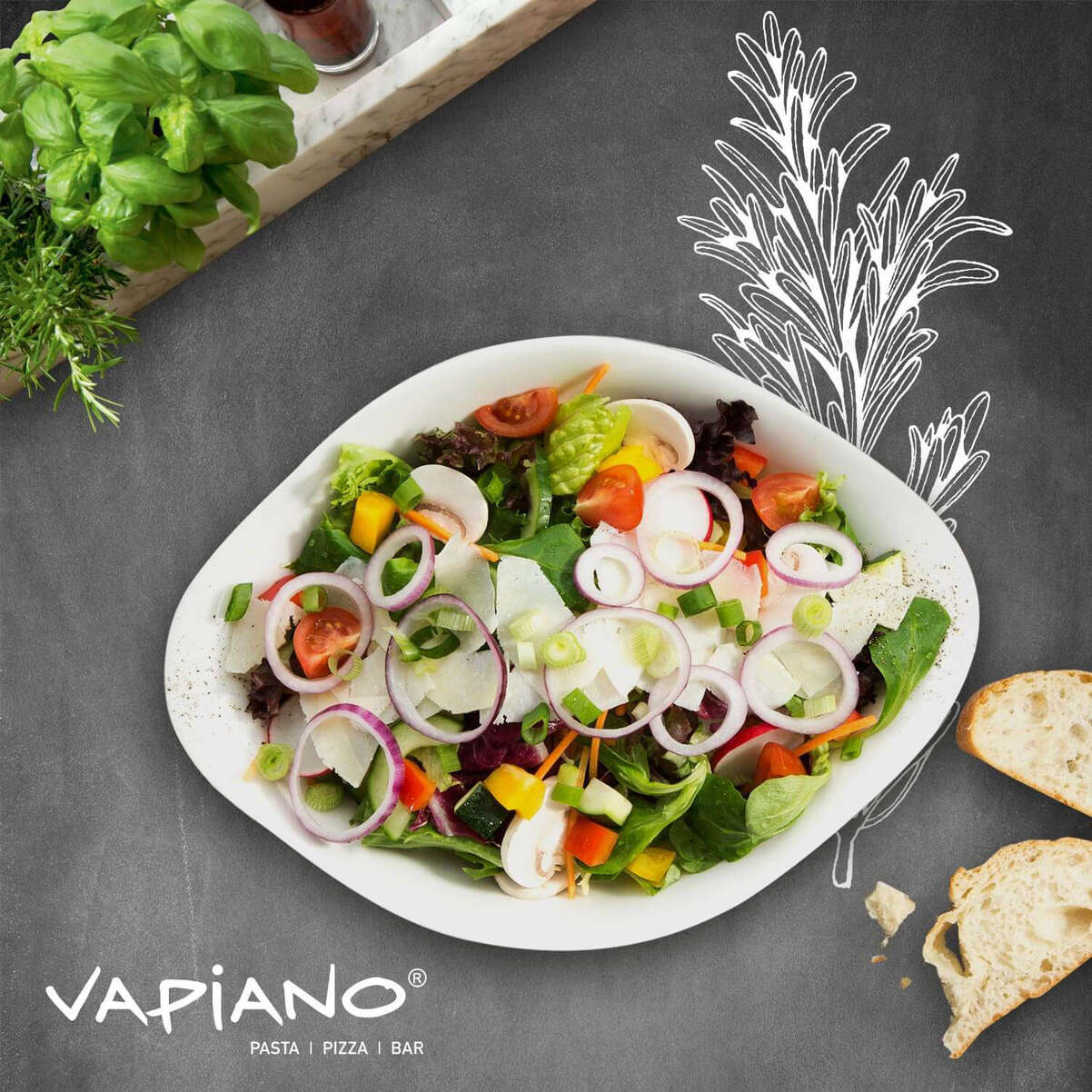Vapiano Salat-/ Servierschüssel / 2 Stück