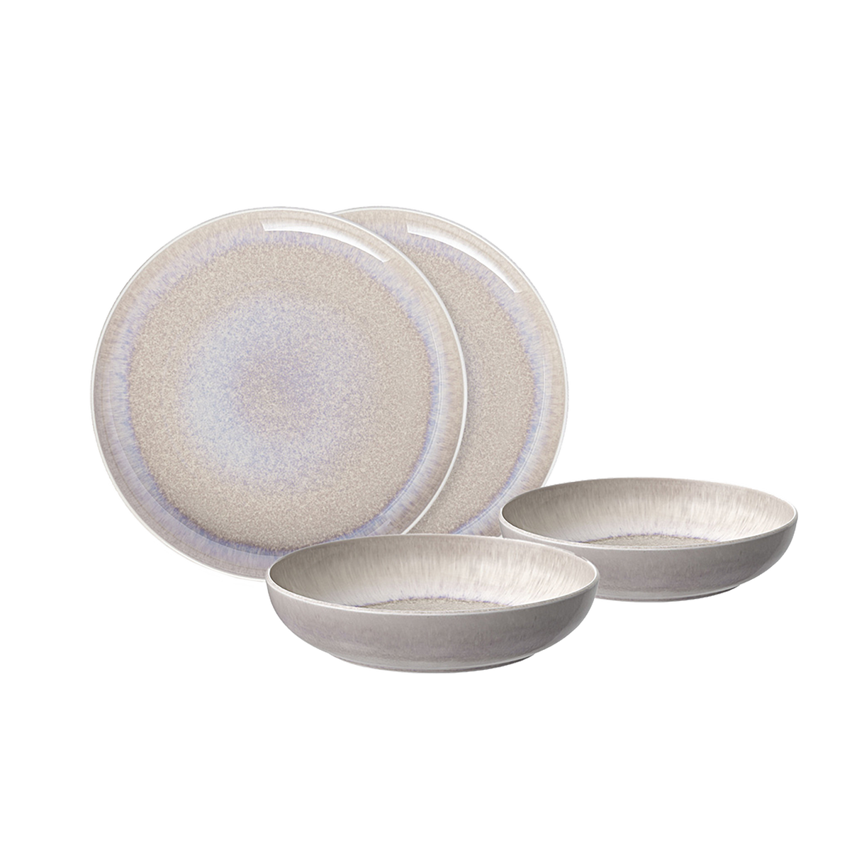 Perlemor Geschirr-Set / 4-teilig