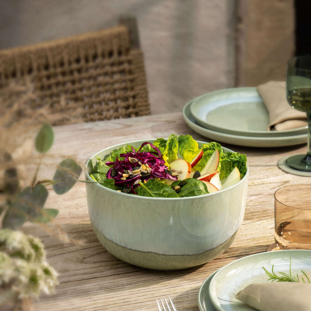 Perlemor Salat-/ Servierschüssel / 1 Stück