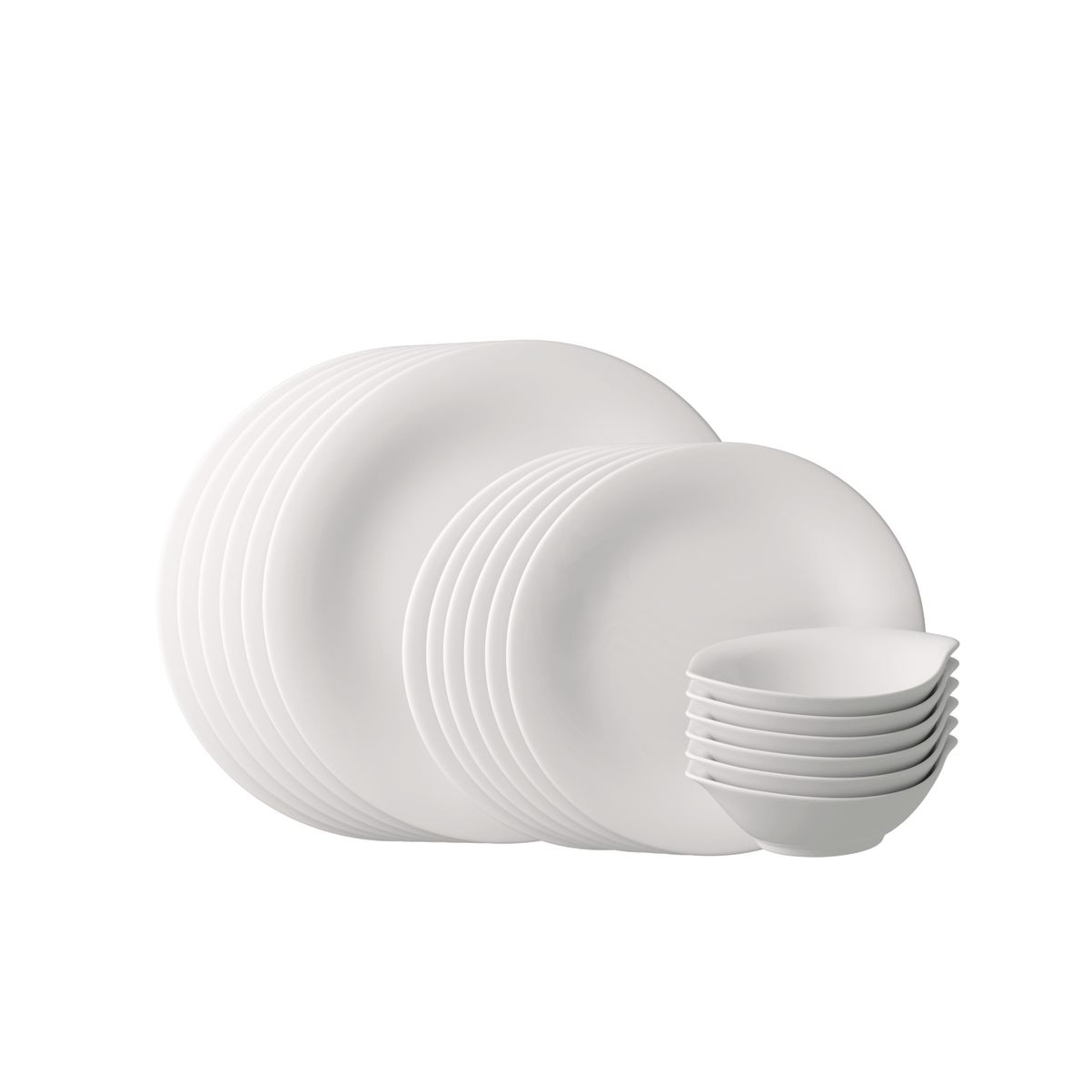 Essential White Frühstücks-Set / 18-teilig