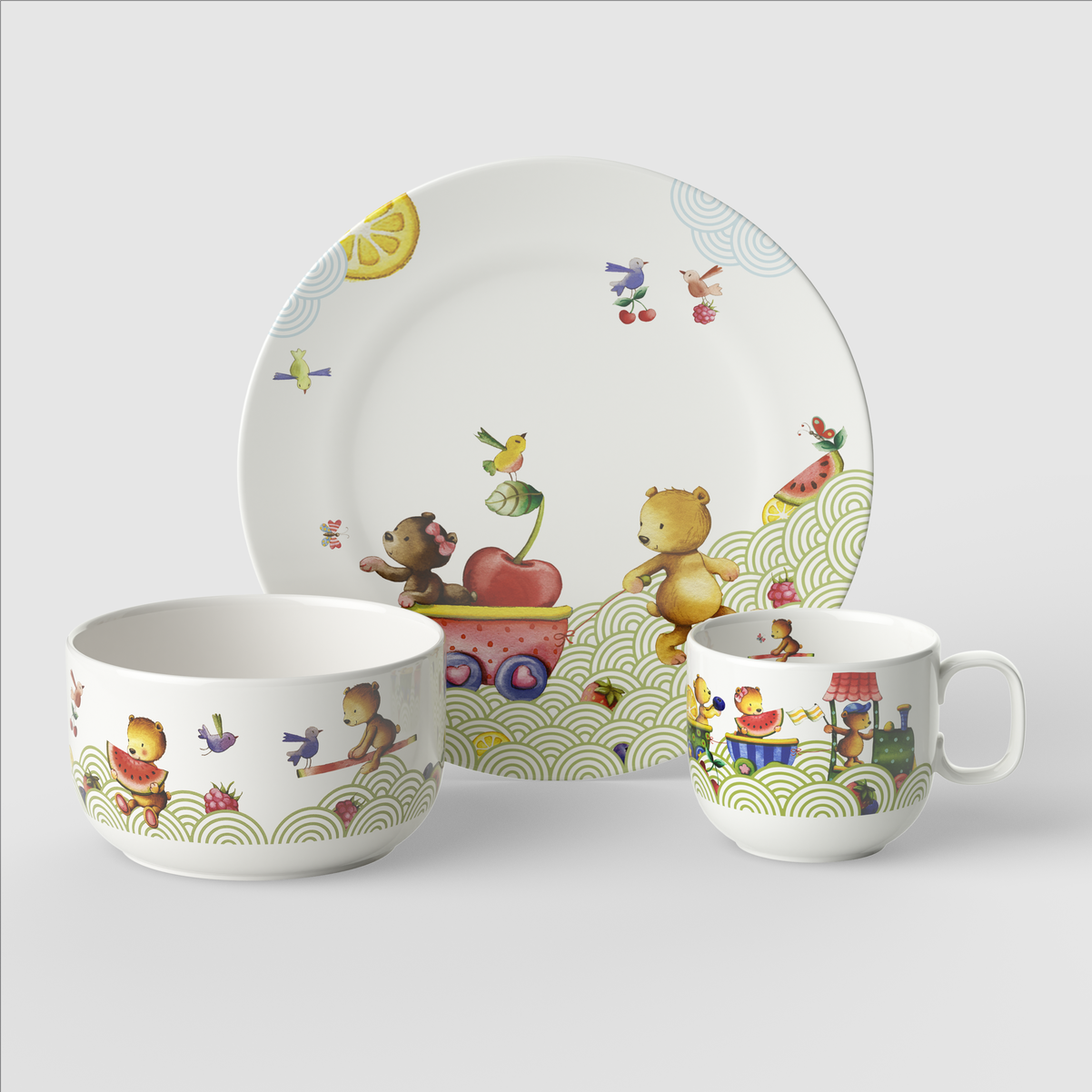 Kiddy Bears Kindergeschirr-Set 3tlg. / 3-teilig