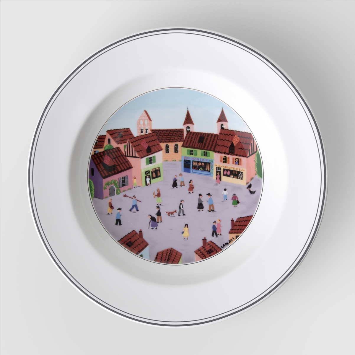 Design Naif Suppenteller / 1 Stück