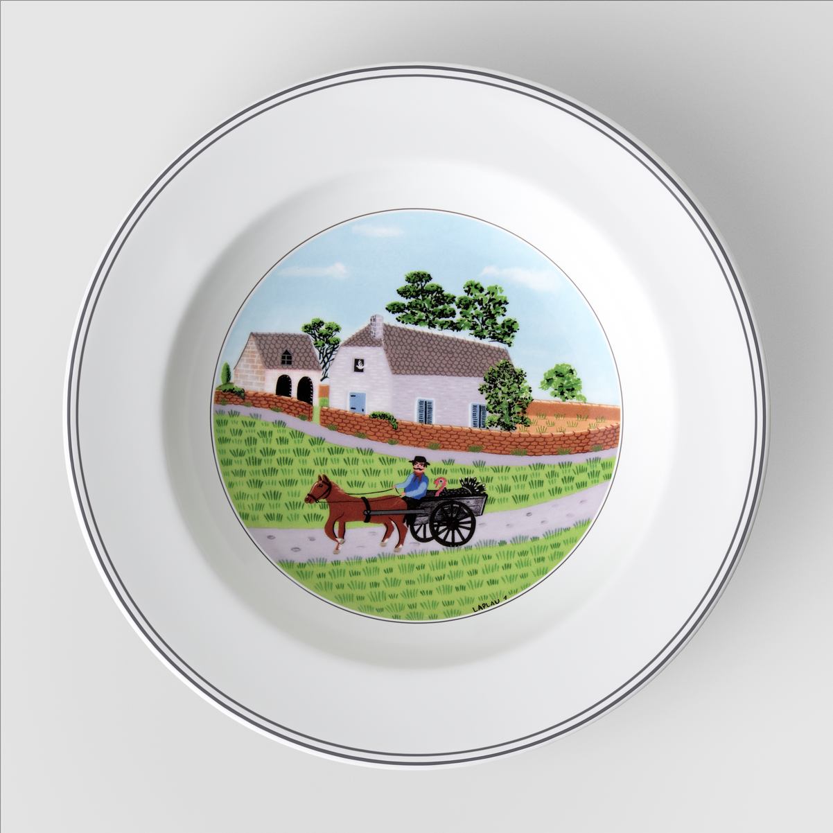 Design Naif Suppenteller / 1 Stück