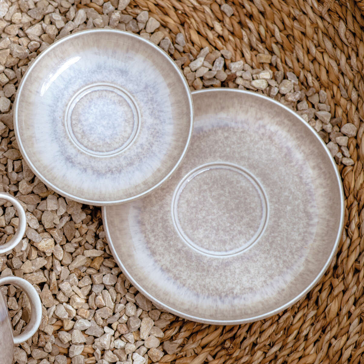 Perlemor Kaffee-Untertasse / 1 Stück