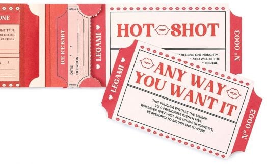 Секси ваучери Legami на английски език