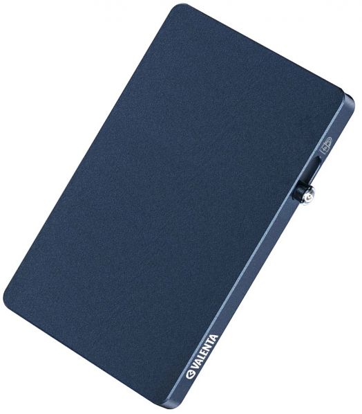 Алуминиев картодържател Valenta MagSafe Titanium Blue