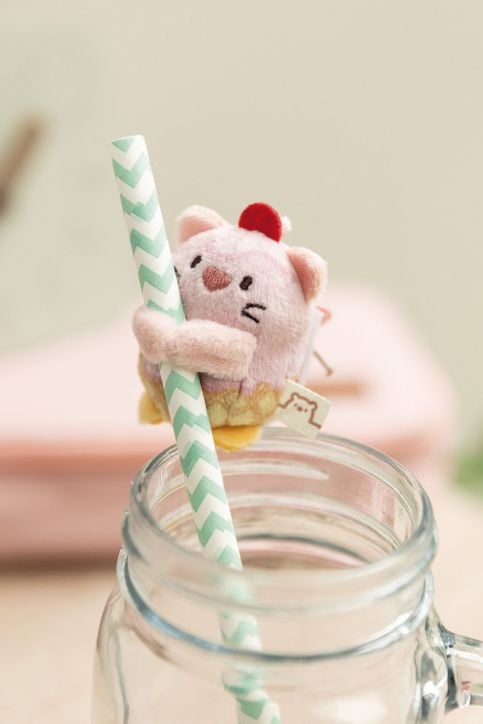 Плюшена играчка Nici Mymochi Minis - Котка Angy Ice Cream, 5 см.