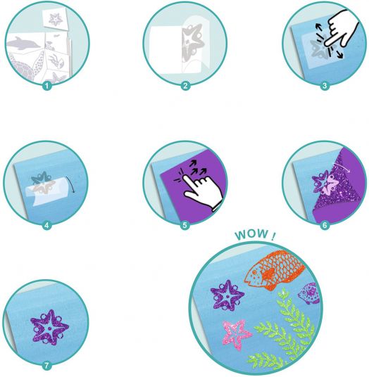 Творчески комплект Djeco: Направи колажи Ocean