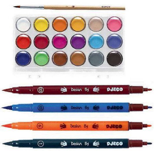 Комплект за оцветяване Djeco - Рокли през годините