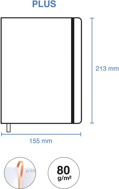 Бележник - органайзер Miquelrius Colour Block A5 за 2025 г. — един ден на страница