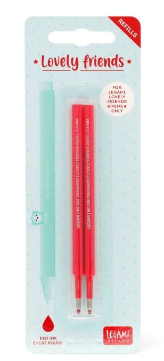 Комплект пълнители за гел химикалки Legami, 2 бр. червени