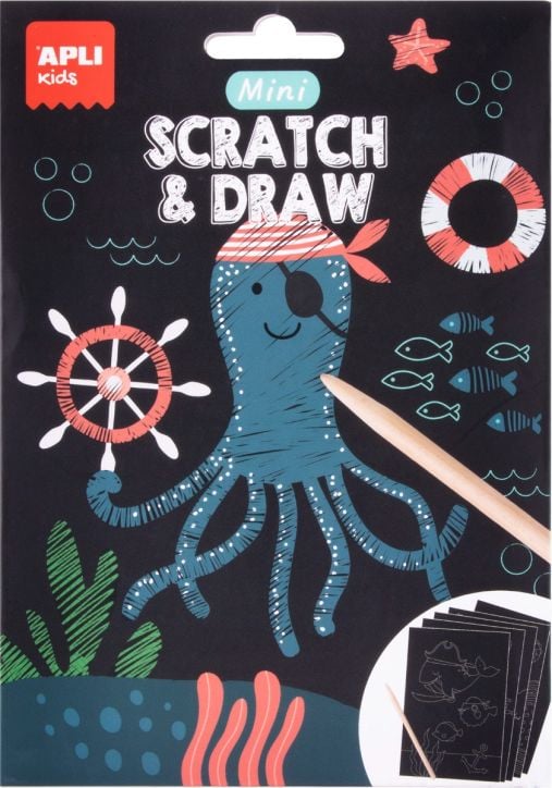 Мини скреч комплект Apli Kids - Океански пирати