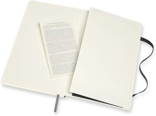 Класически черен тефтер Moleskine с меки корици, комбинирани страници