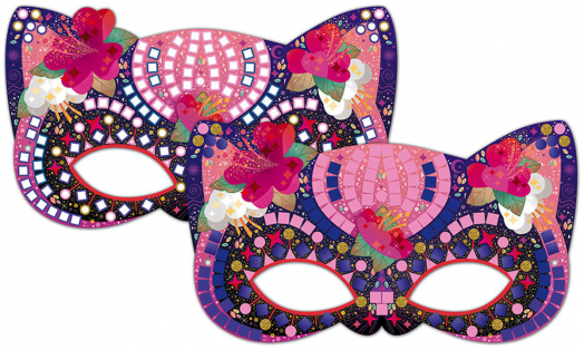 Творчески комплект Janod - Направи си маски с мозайка