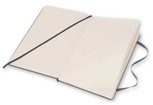 Сапфирено син тефтер Moleskine с твърди корици, нелиниран