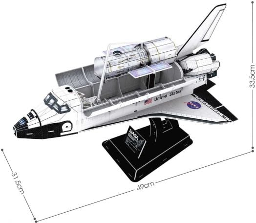 3D пъзел Cubic Fun - NASA Космическа совалка Discovery, 126 части