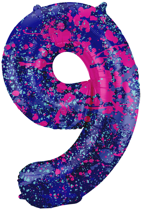 Фолиев балон Folat - Цифра 9, лилав, 86 см.