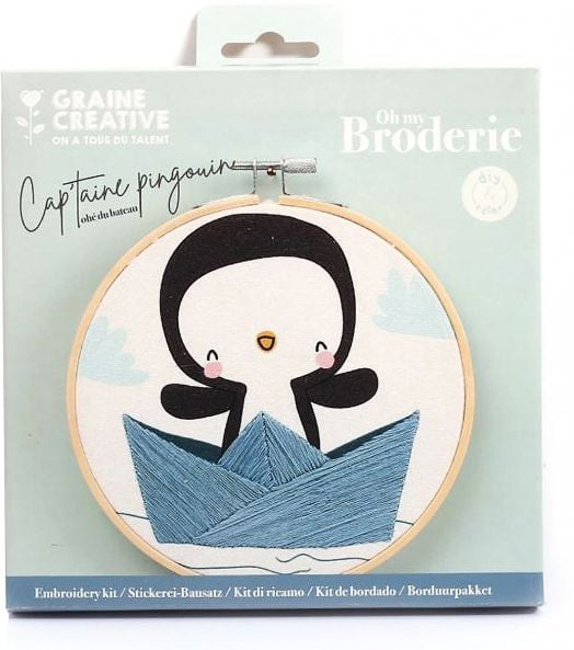 Комплект за бродиране Graine Creative - Пингвин
