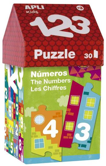 Пъзел Apli Kids - Къща от цифри, 30 части