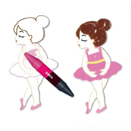 Творчески комплект Djeco: Създай с шаблони - Момичета