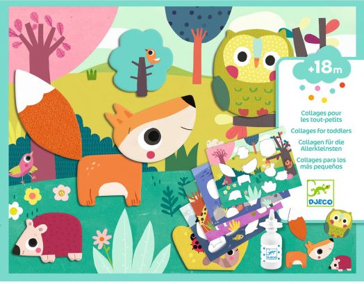 Творчески комплект Djeco: Направи колажи My first collages