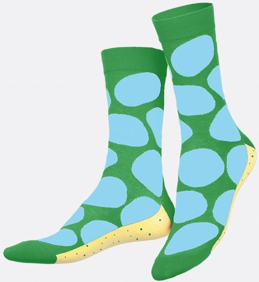 Чорапи Eat My Socks - Salty Chips, зелено и светлосиньо