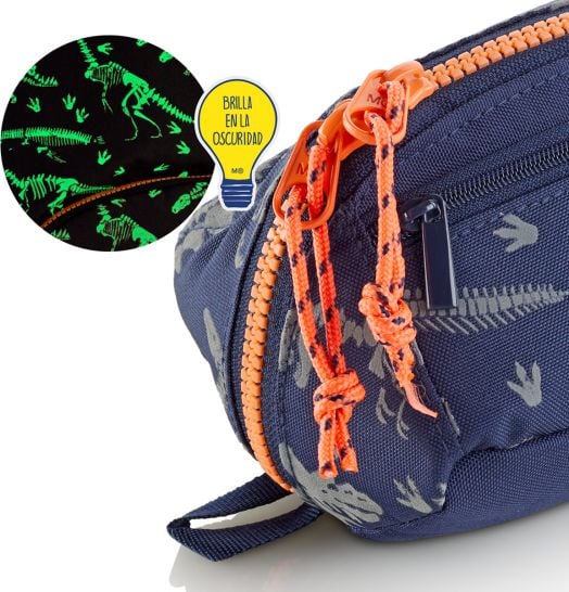 Несесер Miquelrius Dino World с едно отделение, светещ в тъмното