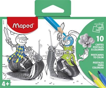Картички за оцветяване Maped, 10 листа