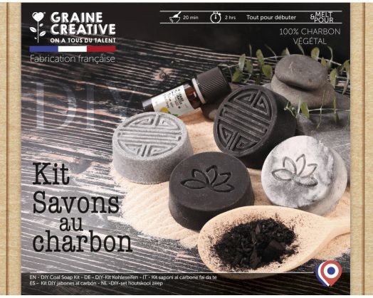 Комплект за правене на сапуни Graine Creative с въглен