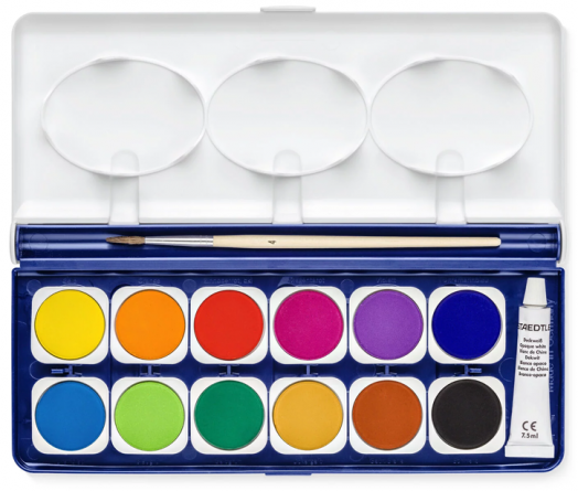 Акварелни боички Staedtler, 12 цвята