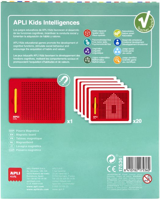 Магнитна дъска за рисуване Apli Kids - правоъгълна