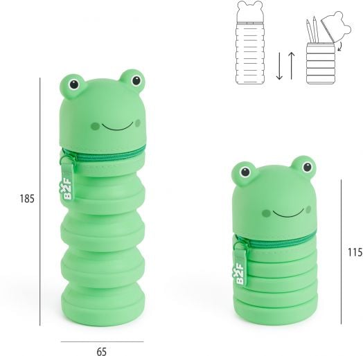 Разтегателен силиконов несесер Miquelrius Back2Fun - Жаба