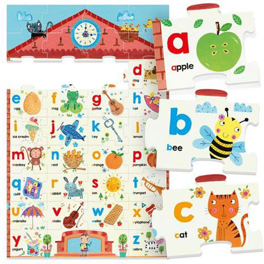 Образователен пъзел Headu Ecoplay - Забавна азбука