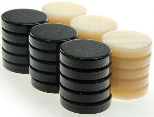 Комплект акрилни пулове Manopoulos, слонова кост и черни