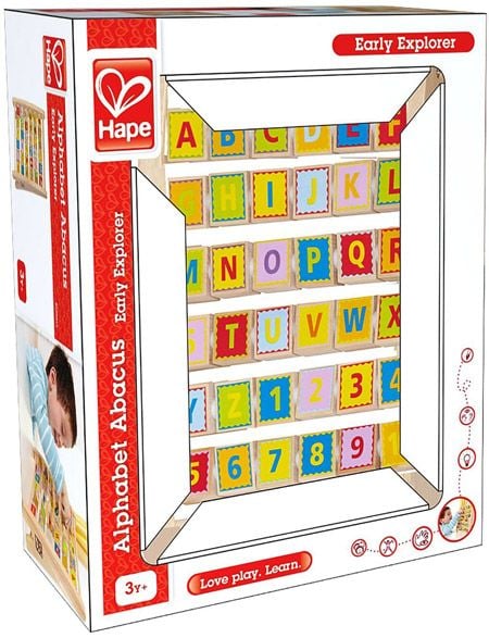 Дървено сметало с букви Hape