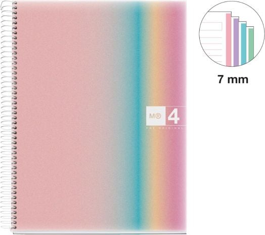 Тетрадка Miquelrius Aurora West Bay А4 със спирала, 120 листа на широки редове