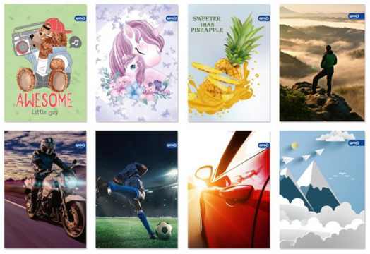 Тетрадка Spree Basic A5, 40 листа, малки квадратчета