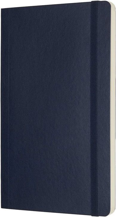 Класически син тефтер Moleskine Classic Sapphire Blue с меки корици и листа на точки