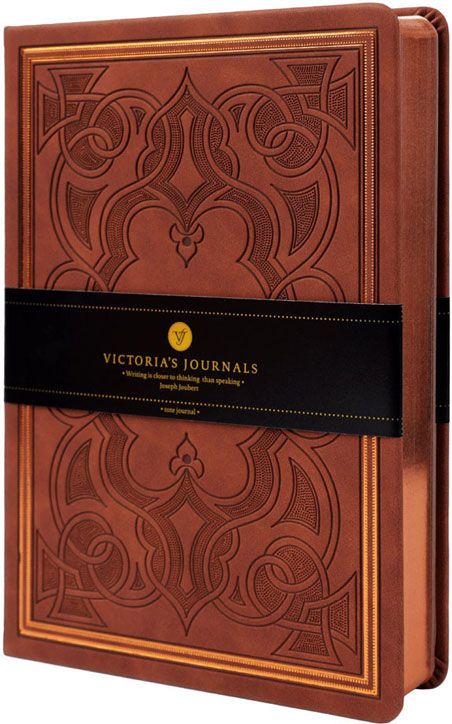 Тефтер Victoria's Journals Old Book A5, тъмнокафяв