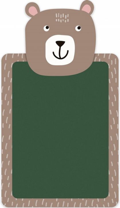 Комплект дъска за рисуване с цветни тебешири Apli Kids - Мече