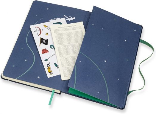 Класически тефтер Moleskine Peter Pan Pirates с твърди корици и линирани страници