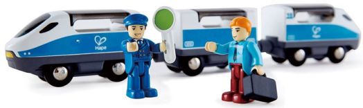 Дървен комплект Hape - Междуградски влак