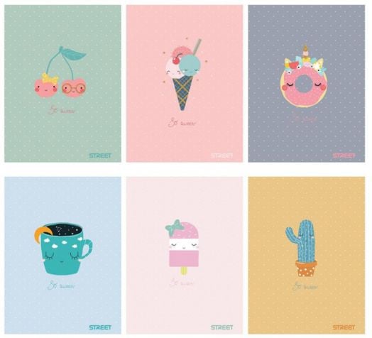 Тетрадка Street Sweet А4, 60 листа с широки редове