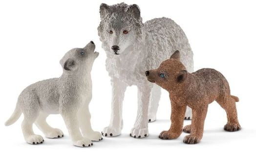 Комплект Schleich: Майка вълчица с малки