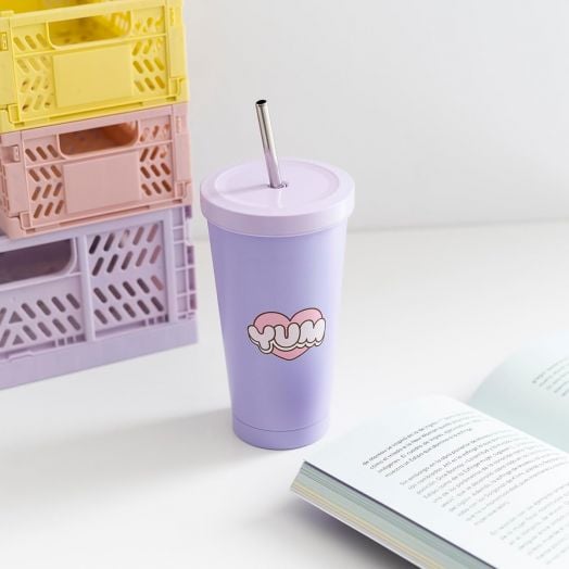 Метална чаша със сламка Grupo Erik - Pusheen Moments